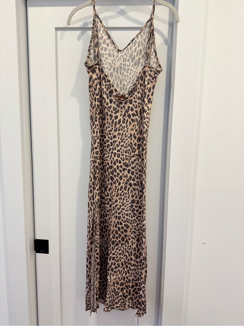 Spiritual Gangster Leopard Print Slip Maxi Dress - Tan/Black medium like new - Picture 2 of 5